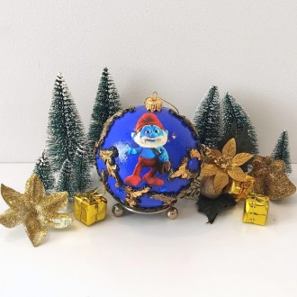 copy of Bombka ze Smerfami (Papa Smerf i Ważniak)