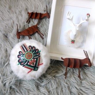 Bombka z parzenicą i futrem