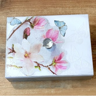 Herbaciarka - pudełko na herbatę - magnolia